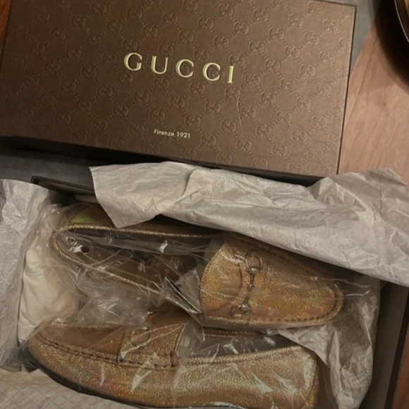 Gucci Gold/Pink Women's Loafers - Picture 7 of 7